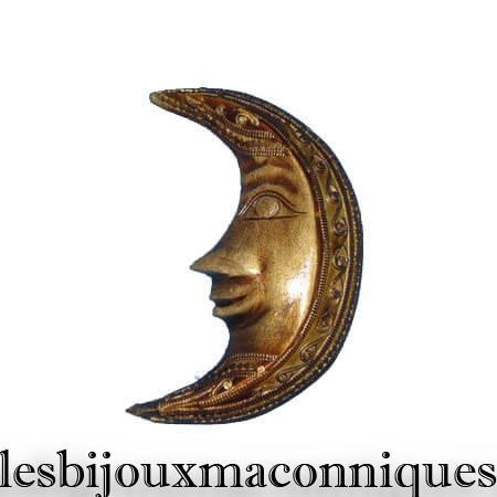 lune maçonnique en résine