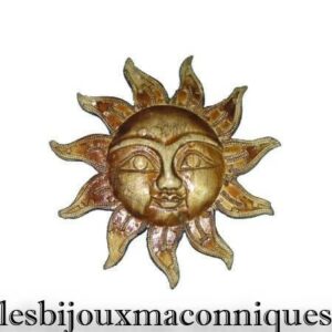 soleil maçonnique en résine