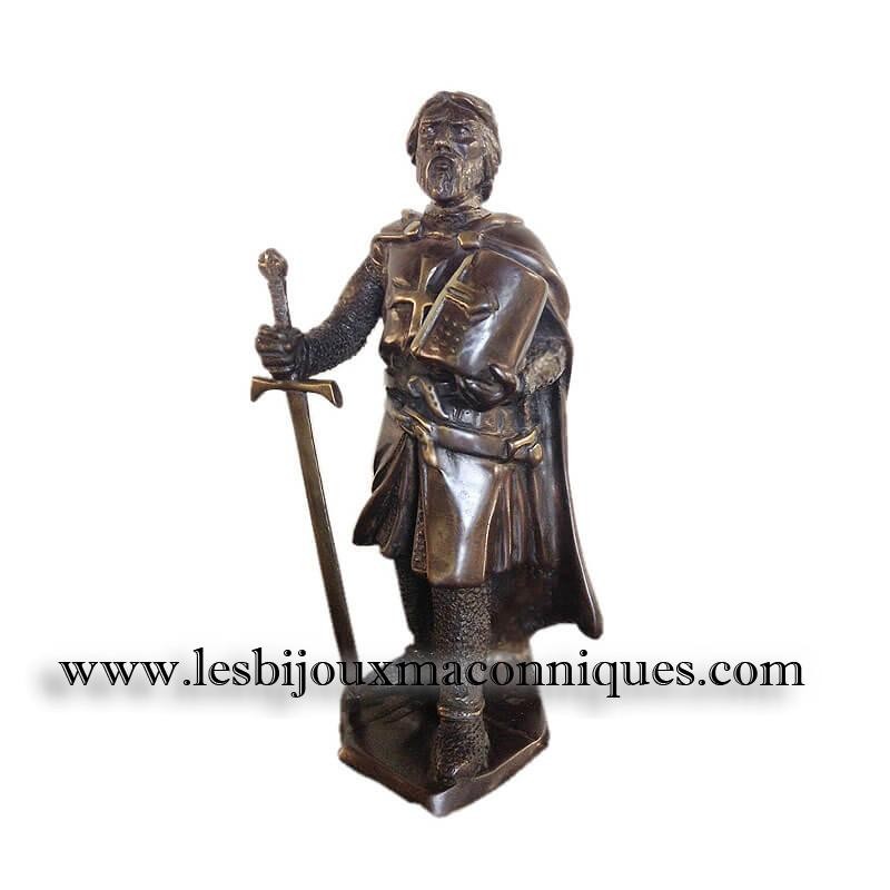 statue en bronze de templier