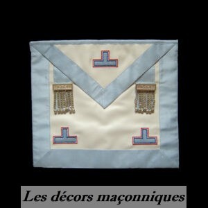 tablier de vénérable maître 3 taus 2 pendeloques émulation