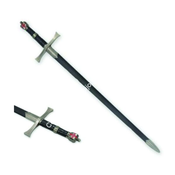 épée templière avec fourreau