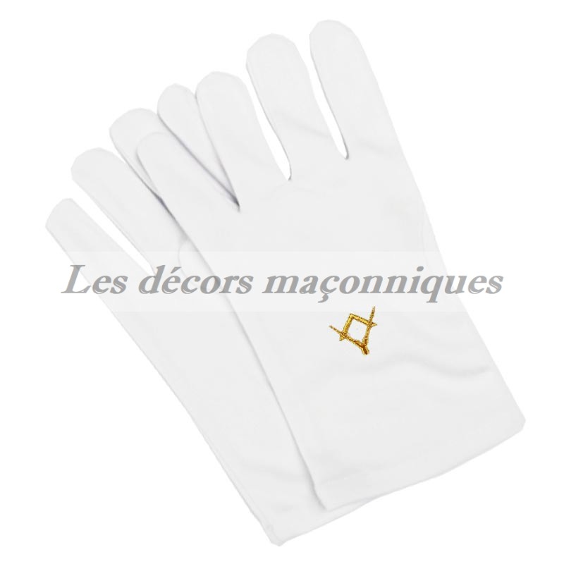 Gants Blancs Maçonniques - Acacia or