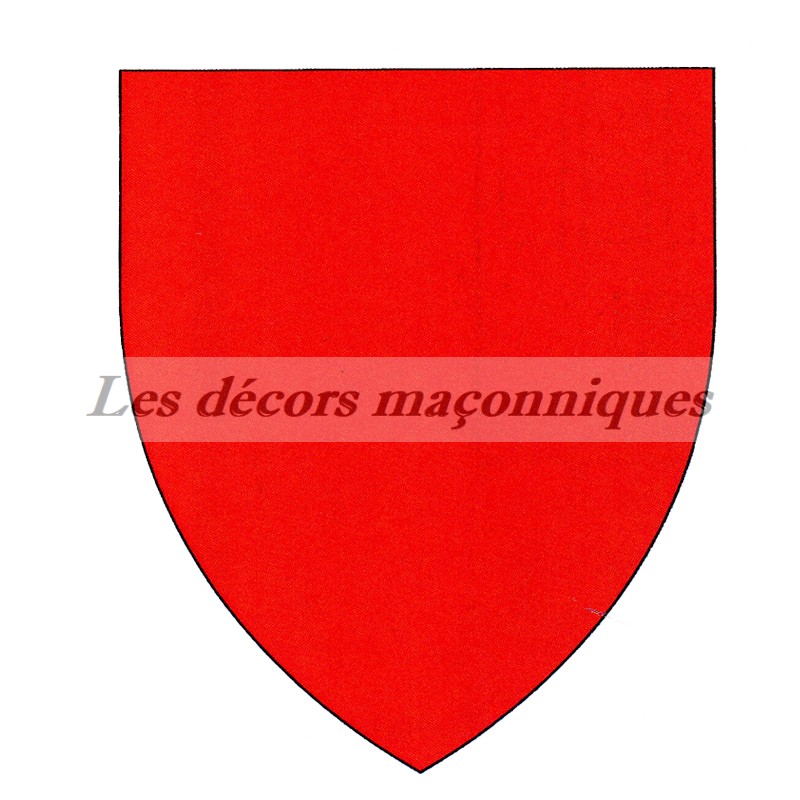 blason rouge chevalier orient et epee 15° REAA