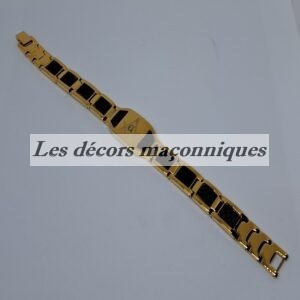 bracelet maçonnique homme doré