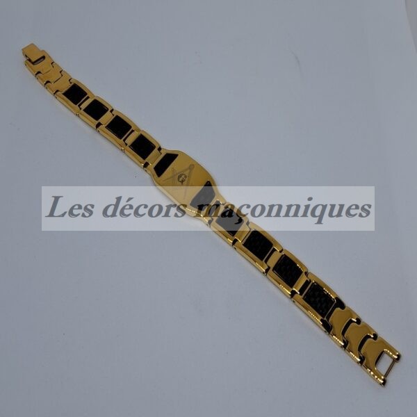 bracelet maçonnique homme doré