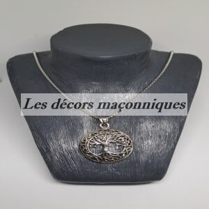 collier arbre de vie doré avec sa chaîne