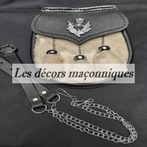 sac écossais en cuir sporran